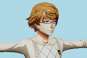 Nishiki Nishio Tokyo-Ghoul, man, male, people, human, xna, characters, rigged
